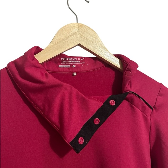 Nike Golf Performance Crimson Pullover with Button Detail Thumbhole Size Large - Picture 12 of 12